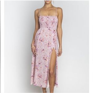 RESA Ashley Midi Dress in Pink Paisley